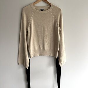J.Crew Mercantile Cotton Merino Wool Cream Sweater size Small